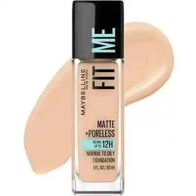 Maybelline Fit Me Matte + Poreless Liquid Foundation Makeup 125 Nude Beige • $8