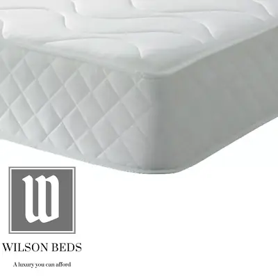 £61.61 • Buy NEW WHITE MEMORY FOAM & SPRING QUILTED MATTRESS. 3ft SINGLE, 4ft6 DOUBLE, 5ft