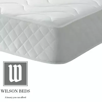 NEW WHITE MEMORY FOAM & SPRING QUILTED MATTRESS. 3ft SINGLE 4ft6 DOUBLE 5ft • £54.54