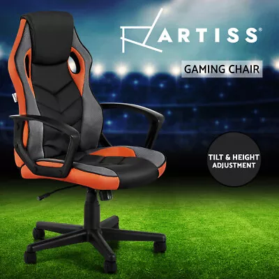 Artiss Gaming Office Chair Computer Executive Racing Chairs High Back Orange • $105.95