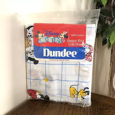 NEW Vintage Dundee Disney Babies Baby Mickey & Minnie Mouse Fitted Crib Sheet • $39