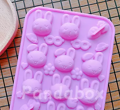 Bunny Rabbit Carrot Silicone Chocolate Mould Fondant Jelly  Easter Mold Sweet • £3.62