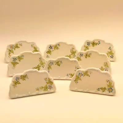 Vintage Set Of 8 Porcelain Place Card Name Holders Easter Spring • $15