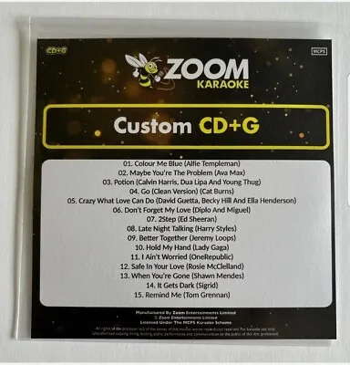 £9.95 • Buy Zoom Karaoke CD+G Disc - Pop Chart Picks 2022 - Part 3 - 15 Big Pop Hits