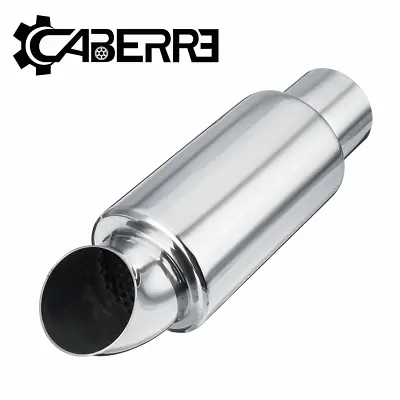 2.5 Inch Universal Inlet/Outlet Car Exhaust Muffler Pipe Stainless Steel Round  • $37.99