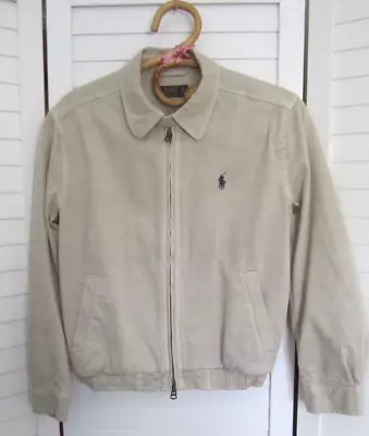 XLNT-POLO RALPH LAUREN-Trans-Season Short Cotton Jacket-Neutral Colour-Sz XS+ • $79