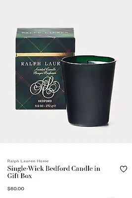 Ralph Lauren Scented Candle Bedford New 9.6 Oz • £48.14