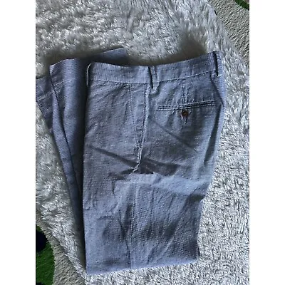 Men's J.Crew Blue/white Seersucker Pants Sz 31/32 • $30