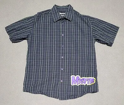 Vintage Misfits Collared Shirt Adult XL Black Green Purple Die My Darling • $65