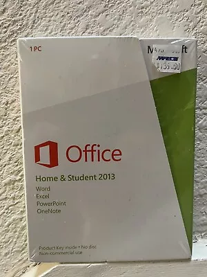 NEW MICROSOFT OFFICE HOME & STUDENT 2013 Word Excel PowerPoint OneNote USA CAN • $38.99