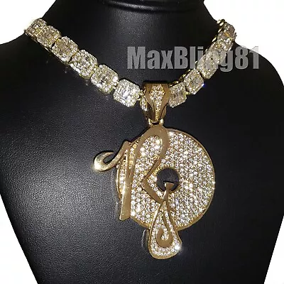 Hip Hop Gold ROCAFELLA Pendant & 16  18  20  Iced Baguette Choker Chain Necklace • $32.99