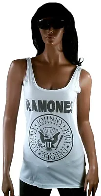 Wow Amplified Official Ramones Logo Hey Ho Let's Go Star Tunk Tank Top Shirt L • £38.93