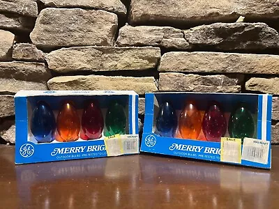 Vintage Christmas Light Bulbs GE Merry Bright C9-MB Multicolored • $14.82