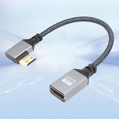 20CM Mini HDMI-Compatible Cable Adapter 4K@60HZ V2.0 Right Angled (right) • $7.39