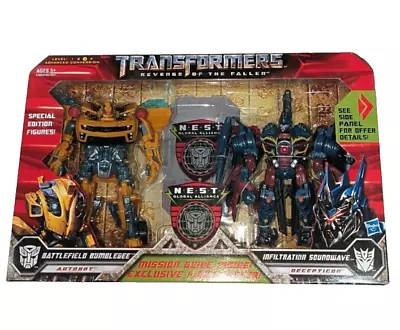Transformers Revenge Of The Fallen Battlefield Bumblebee & Soundwave New Sealed • $52.99