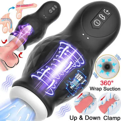 Automatic Pocket-Pussy Male Masturbaters Cup Sucking Stroker Blowjob Sex Toy Men • $23.99