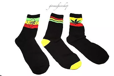 £7.99 • Buy Mens Weed Socks, One Love Rasta Cannabis, Marijuana, Ladies Leaf Hip Hop  3 Pack