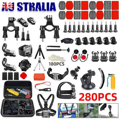 $38.95 • Buy 280Pcs Accessories Kit For GoPro Hero 9 8 7 6 5 4 3 Cameras Chest Heads Floating