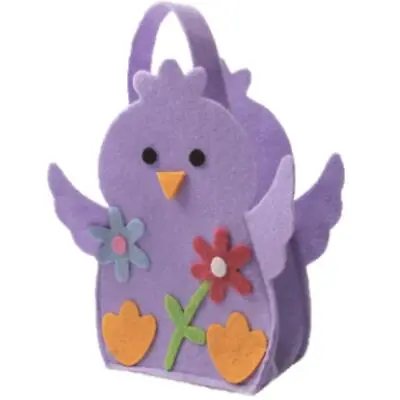 £3.99 • Buy Easter Baskets, Buckets, Accessories - Felt Chick Bag - Purple