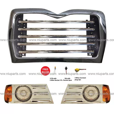 Grille Chrome And Headlight Driver And Passenger Side (Fit: Mack CV713) • $579