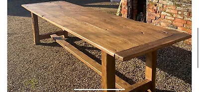 9ft Oak Dining Table - Kitchen Dining Table Furniture. • £2500