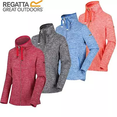 Regatta Ladies Womens Evanna Fleece Jacket Full Zip Up Lightweight Top • £14.99