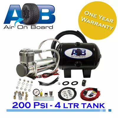 444 Air Compressor + 4 Litre Tank + Manifold Kit Air Bag Suspension 24V For BT50 • $514