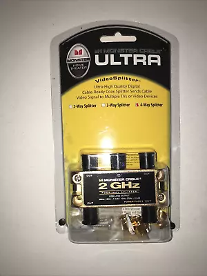 Monster Cable Ultra Home Theater 4-way TV Video Splitter New Sealed • $13.98