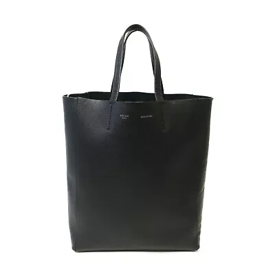 CELINE SHW Cabas Handbag 176183 Calfskin Leather Black • $357