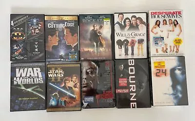 DVD LOT - 10 NEW Old Stock Random Mixed Genre’s Movies TV Space Drama Comedy • $17.49