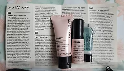 Mary Kay Timewise Microdermabrasion Step 1 2 & Eye Gel Travel Lot NEW W/ Bag • $11.99