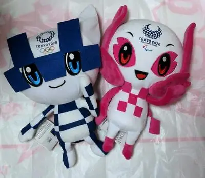 Tokyo 2020 Olympic Mascot Plush Doll Type Backpack Bag Miraitowa Someity Set • £89.28