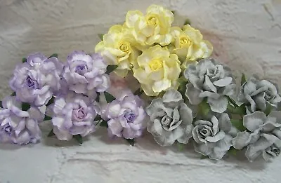 5x  Mulberry Paper Roses Flowers 5cm Large Varied Colours Card 34 Colours • £2.99