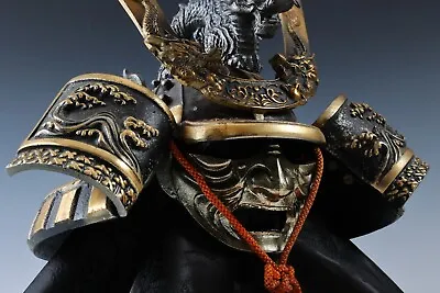 Japanese Old Vintage Samurai Kabuto Helmet -dragon Purple Helmet With A Mask- • $498.98