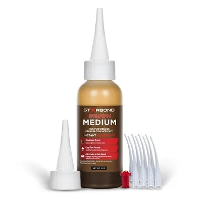 Starbond 2 Oz. Brown Medium - Super Glue (Premium Cyanoacrylate CA Glue) • $15.49