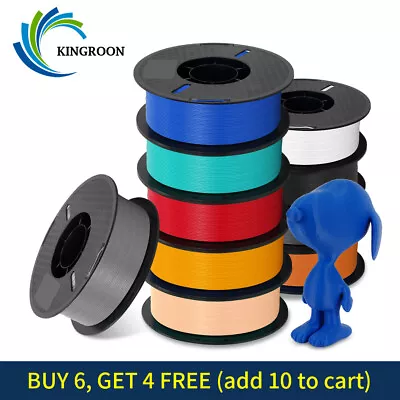 【BUY 6 GET 10】Kingroon 1.75mm PLA PETG 1KG 3D Printer Filament Bundle Spool Roll • $25.80