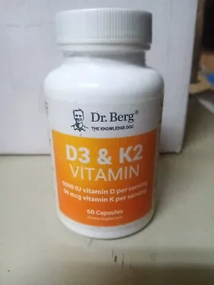 $19 • Buy Dr Berg D3 & K2 Vitamin 5000 IU 60ct, Exp 2/25, 1089/1090