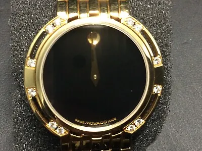 Rare Vintage New Movado Womens $2395 Diamond Gold Tone Swiss Watch Esperanza Tag • $379.95