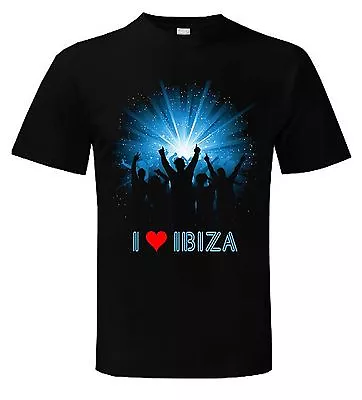 I LOVE IBIZA T-SHIRT - Space Pacha Clubbing Clubwear Amnesia - Size S - XXXL • £12.95