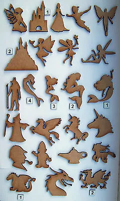 £3.80 • Buy MDF Wooden Fantasy Laser Cut Out Shapes, Craft Making, Decoration, Embellishment