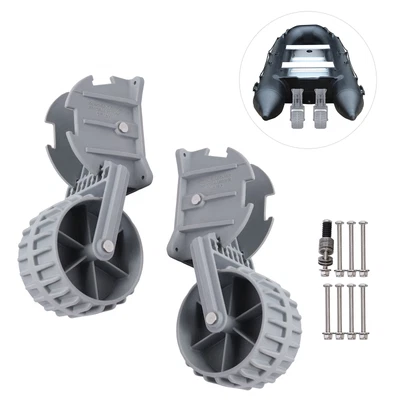 £64.60 • Buy 2x Heavy Duty Inflatable Boat Launching Wheels For Kayak Yacht Dinghy Transport