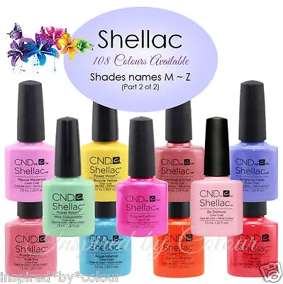 CND SHELLAC GEL UV COLOR~Full CND Range Available~Select Your Shade*Colours M ~Z • $25.95