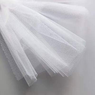 £5.39 • Buy 3 Metre Tulle Dress Net Fabric Fairy Bridal Christmas Decor Fancy Craft 60  Wide