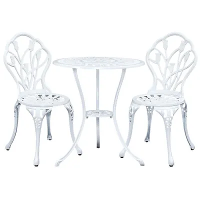 Gardeon Outdoor Setting 3 Piece Bistro Chairs Table Set Cast Aluminum Patio • $168.95
