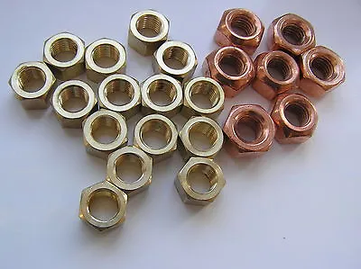 £4.25 • Buy Exhaust Manifold Nuts Brass/stl Copper Flashed Unf Unc,& M8 & M10 Fine & Coarse