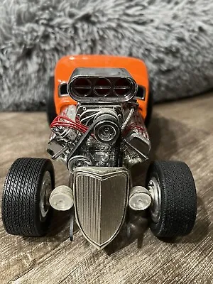 Orange 33 Ford Coupe Gasser Pro Street Hot Rod Muscle Machines 1:18 Car 1933 • $40