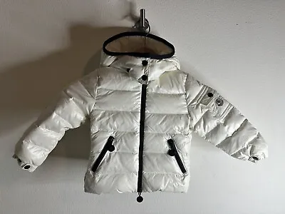 Moncler Toddler Cream Giubbotto Bady Puffer Jacket Hood Size 12-18 Months • $100