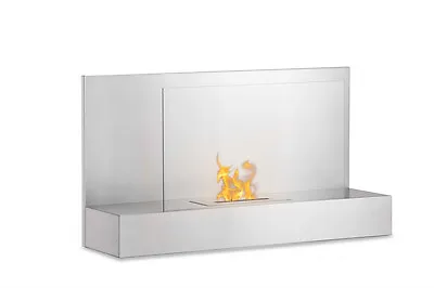 Wall Mounted Ventless Bio Ethanol Fireplace - Ater Stainless Steel | Ignis • $625
