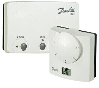 Danfoss Ret B-rf Wireless Room Thermostat Plus Rx1 Single Channel Receiver • £109