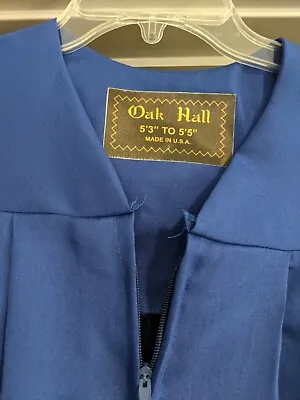 Oak Hall Royal Blue Graduation Ceremony Senior Gown 5'3  To 5'5   • $6